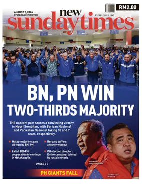 Cover of New Straits Times