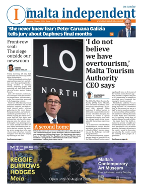 Cover of The Malta Independent on Sunday