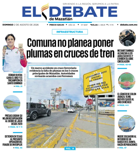 Cover of El Debate de Mazatlan