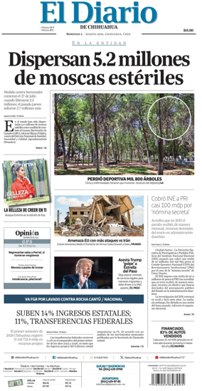 Cover of El Diario de Chihuahua