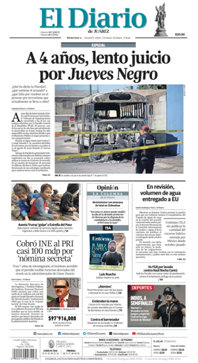 Cover of El Diario de Juarez
