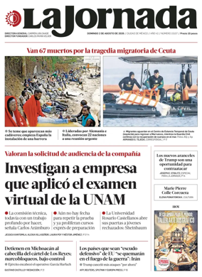 Cover of La Jornada