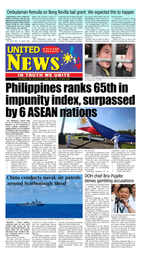 Cover of United News - English Edition