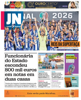 Cover of Jornal de Noticias