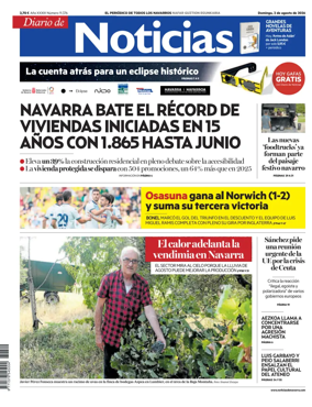 Cover of Diario de Noticias (Spain)