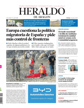 Cover of Heraldo de Aragon