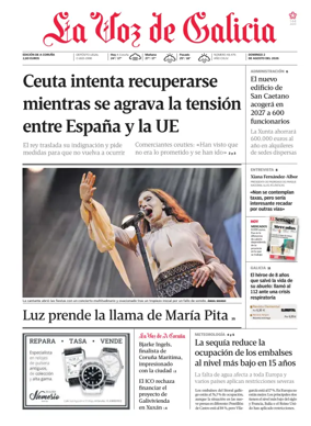 Cover of La Voz de Galicia (A Coruna)