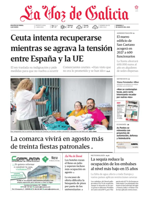 Cover of La Voz de Galicia (Ferrol)