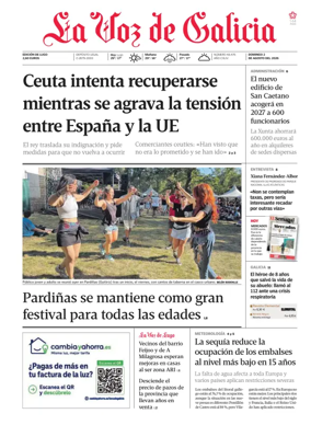 Cover of La Voz de Galicia (Lugo)