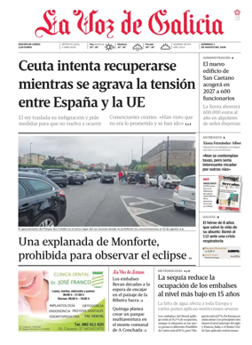 Cover of La Voz de Galicia (Monforte)
