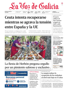 Cover of La Voz de Galicia (Santiago)