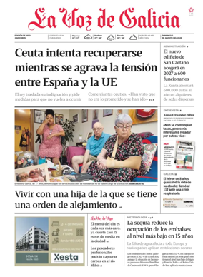 Cover of La Voz de Galicia (Vigo)