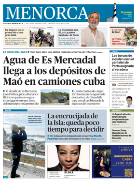 Cover of Menorca Diario Insular