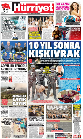 Cover of Hurriyet