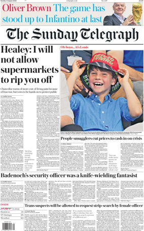 Cover of The Sunday Telegraph