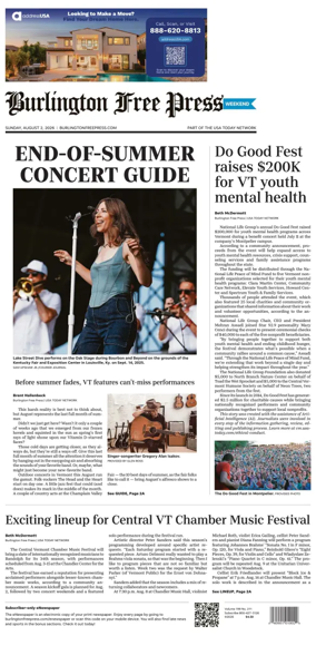 Cover of Burlington Free Press