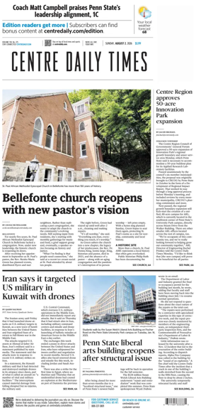 Cover of Centre Daily Times (Sunday)