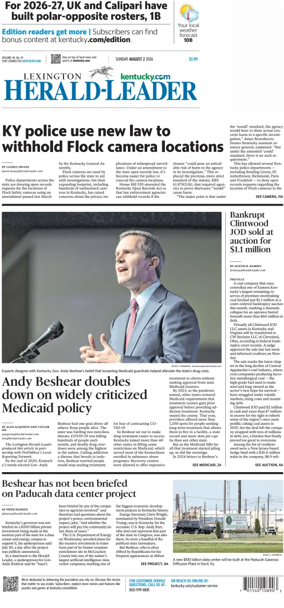 Cover of Lexington Herald-Leader (Sunday)