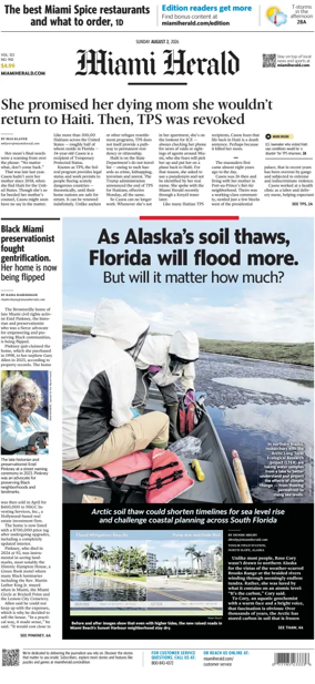 Cover of Miami Herald (Sunday)