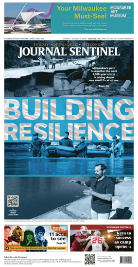 Cover of Milwaukee Journal Sentinel
