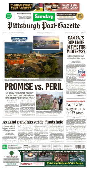 Cover of Pittsburgh Post-Gazette