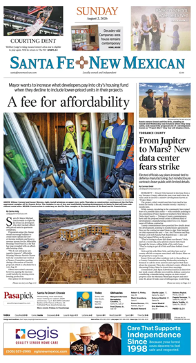 Cover of Santa Fe New Mexican