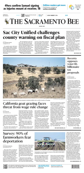 Cover of The Sacramento Bee (Sunday)