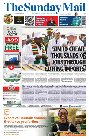 Cover of The Sunday Mail (Zimbabwe)