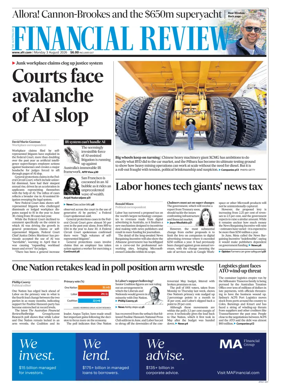 Cover of The Australian Financial Review