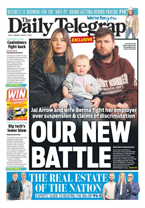 Cover of The Daily Telegraph (Sydney)