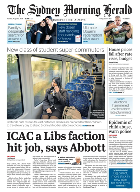 Cover of The Sydney Morning Herald