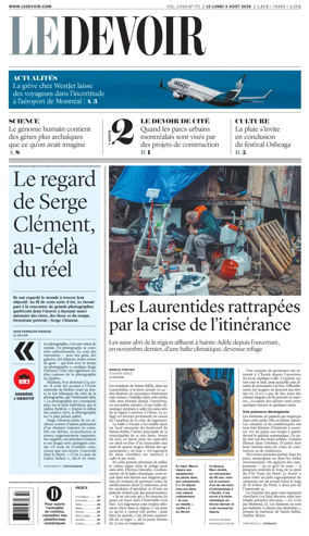 Cover of Le Devoir
