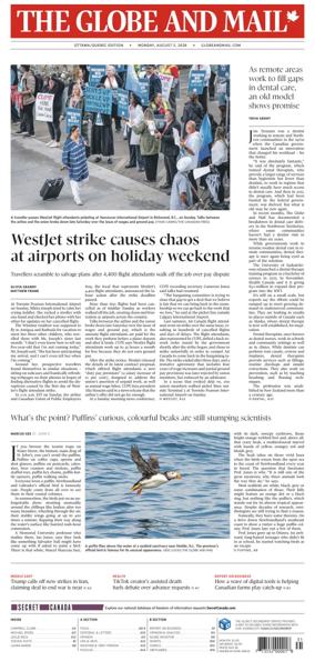 Cover of The Globe and Mail (Ottawa/Quebec Edition)