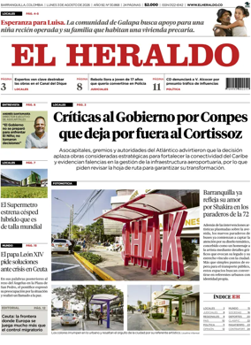 Cover of El Heraldo (Colombia)
