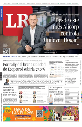 Cover of La Republica (Colombia)