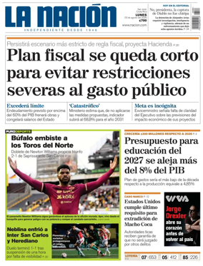 Cover of La Nacion (Costa Rica)