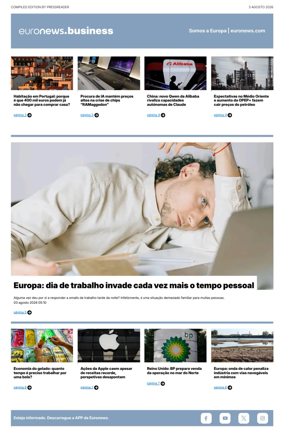 Cover of Euronews Business (Portuguese)