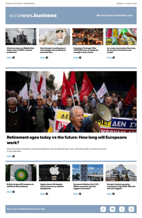 Cover of Euronews Business