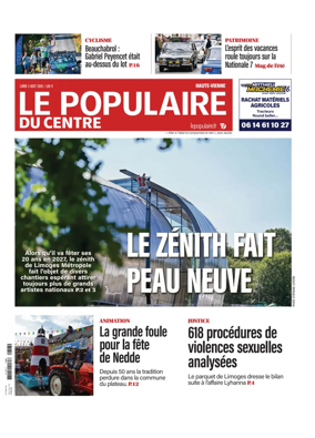 Cover of Le Populaire du Centre (Haute-Vienne)