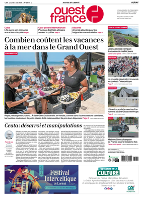 Cover of Ouest France (Auray)