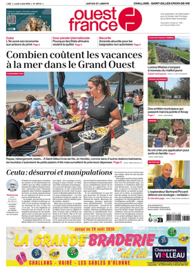 Cover of Ouest France (Challans / Saint-Gilles-Croix-de-Vie)