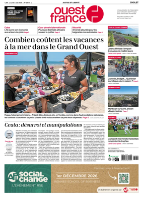 Cover of Ouest France (Cholet)