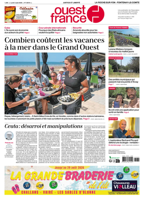 Cover of Ouest France (La Roche-sur-Yon - Fontenay-le-Comte)
