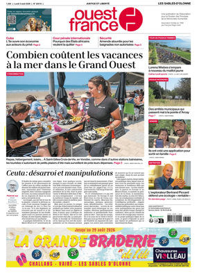 Cover of Ouest France (Les Sables-d'Olonne)