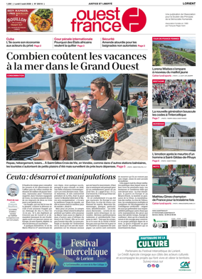 Cover of Ouest France (Lorient)