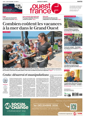 Cover of Ouest France (Nantes)