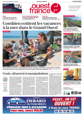 Cover of Ouest France (Pornic / Pays de Retz)