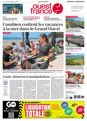 Cover of Ouest-France (Quimperle Concarneau)