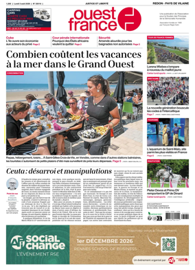 Cover of Ouest France (Redon / Pays de Vilaine)