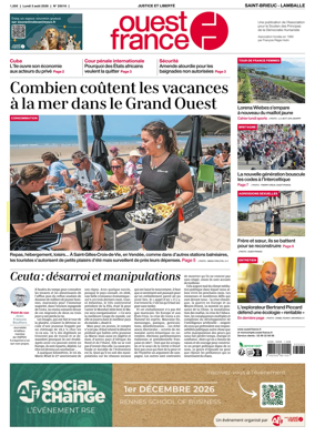 Cover of Ouest-France (Saint-Brieuc Lamballe)